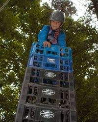 crate climbing at Fordell